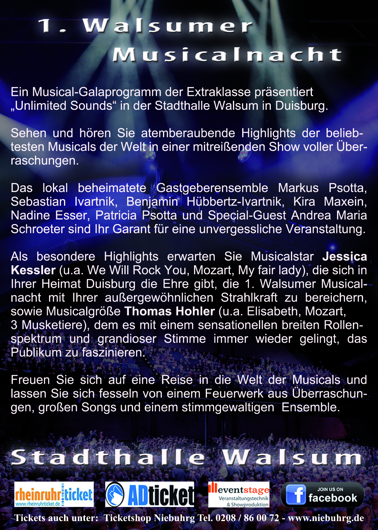 1. Walsumer Musicalnacht | Theater an der Niebuhrg